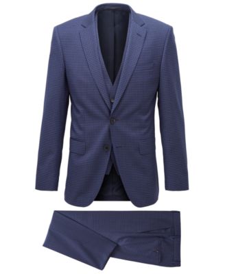BOSS by Hugo Boss Men's Huge 6 / Genius 5 Dark Blue Suit - Macy's