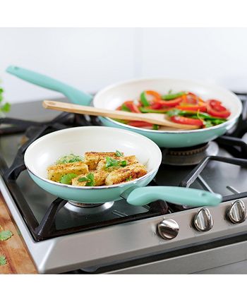 GreenPan Rio Ceramic Nonstick Cookware Set, 16 Piece - Macy's