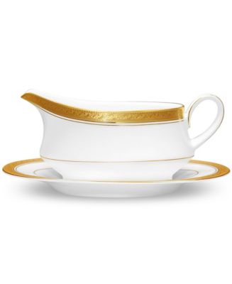 Noritake Crestwood Gold Gravy with Tray - Macy's