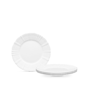 Noritake Cher Blanc Set/4 Dinner Plates In White