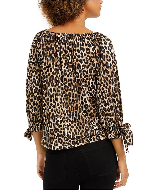 off the shoulder leopard top