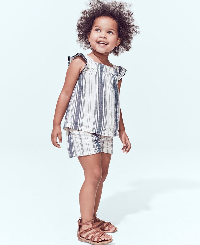 Carter's Toddler Girls 2-Pc. Striped Top & Shorts Set - Macy's