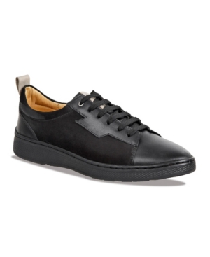 image of Sandro Moscoloni Men-s Plain Toe Leather and Suede Sneaker Men-s Shoes