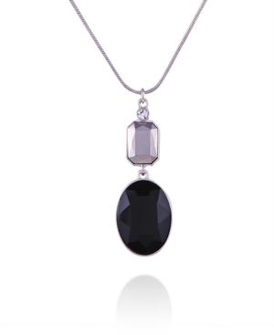 image of T Tahari Mixed Gems Pendant Necklace