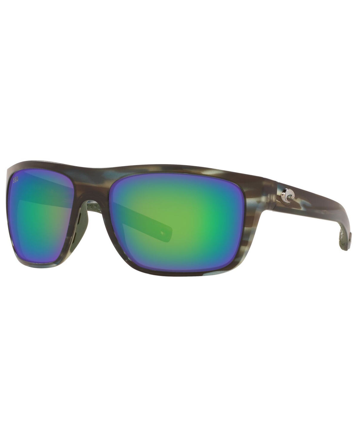 Costa Del Mar Men's Broadbill Polarized Sunglasses In 253 Matte Reef,green Mirror 580g
