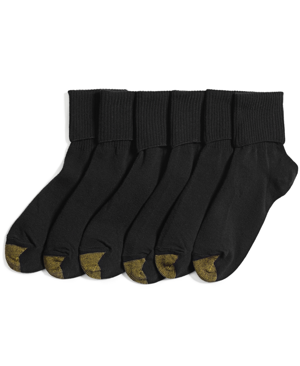Gold Toe Women's 6-Pack Casual Turn Cuff Socks, Also Available In Extended Sizes