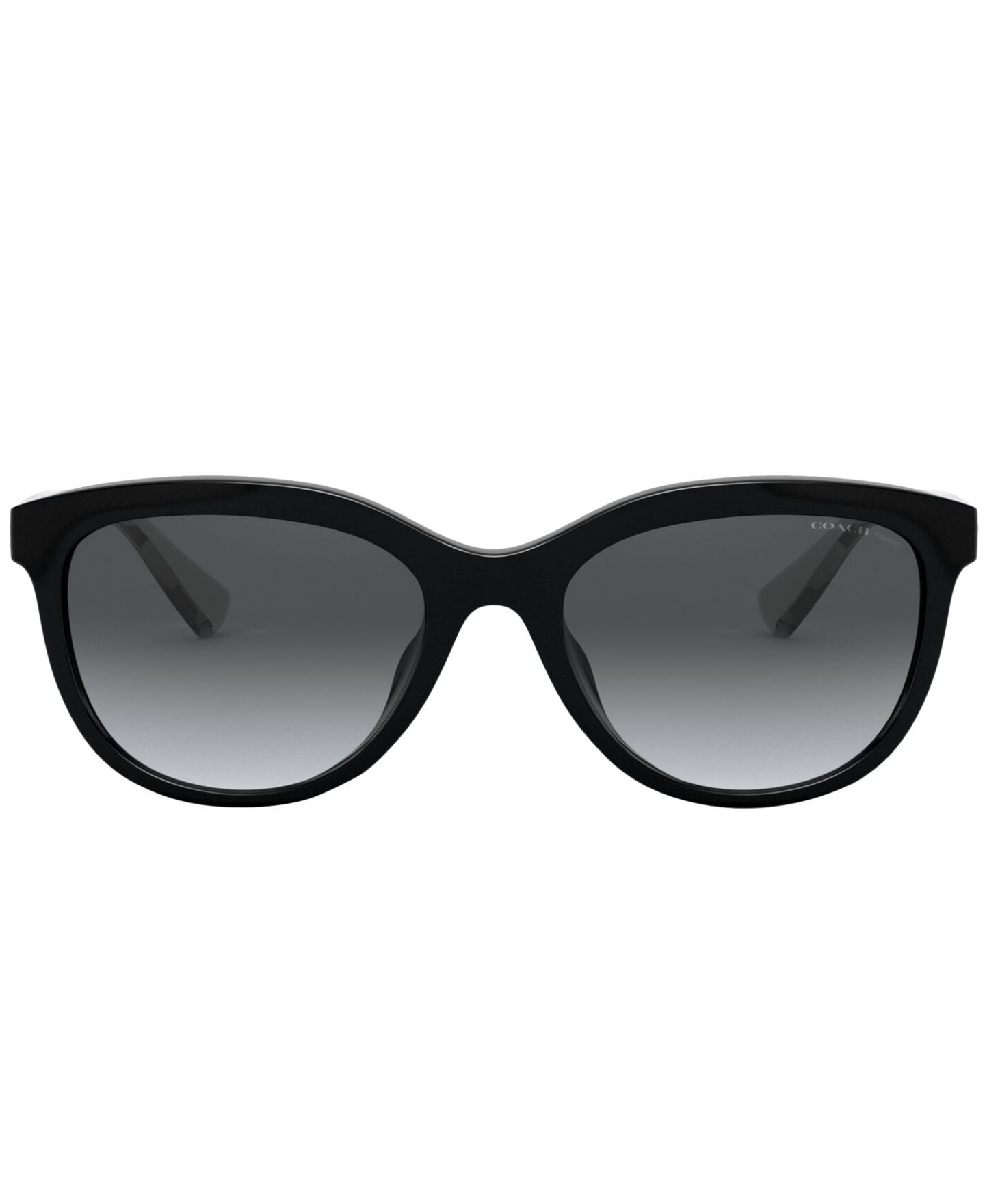 Женские солнцезащитные очки COACH Polarized Sunglasses, HC8285U, цвет: Чёрный / Серый градиентный — фото 2