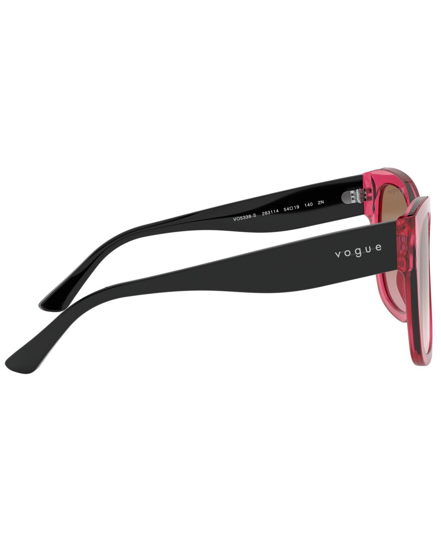 Женские солнцезащитные очки Vogue Eyewear Sunglasses, VO5338S, цвет: Прозрачный вишнёвый / Фиолетовый градиентный коричневый — фото 4