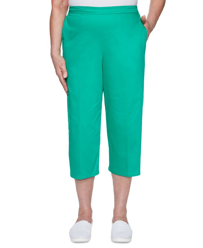 Alfred Dunner Costa Rica Lattice Cuff Capri Pants Macy s