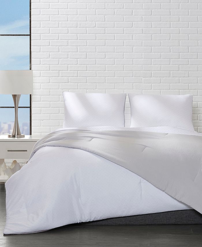 Ella Jayne Reversible Microfiber Polka Dot Full/Queen Comforter 3 Piece