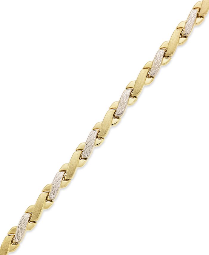 Gold Chain Bracelet 10K White Gold