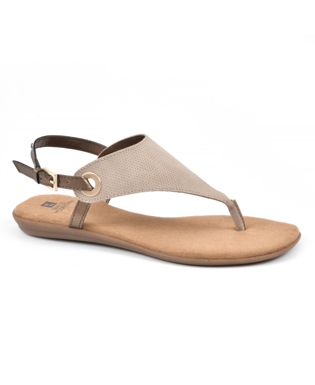 Women's London Thong Flat Sandals - Taupe, Hc Smooth