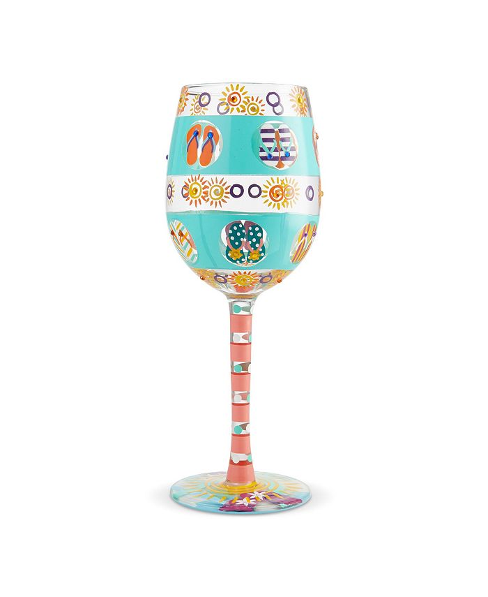 Enesco LOLITA Flip Flop Days Wine Glass & Reviews - Glassware ...