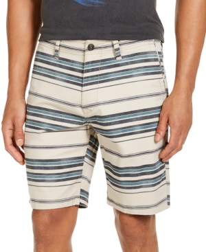 LUCKY BRAND MEN'S STRIPED TWILL 9" SHORTS