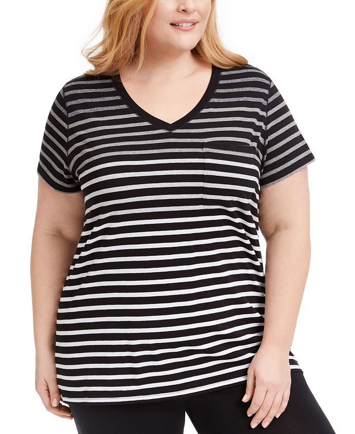 Calvin Klein Plus Size Pocket T-Shirt & Reviews - Tops - Plus Sizes - Macy's