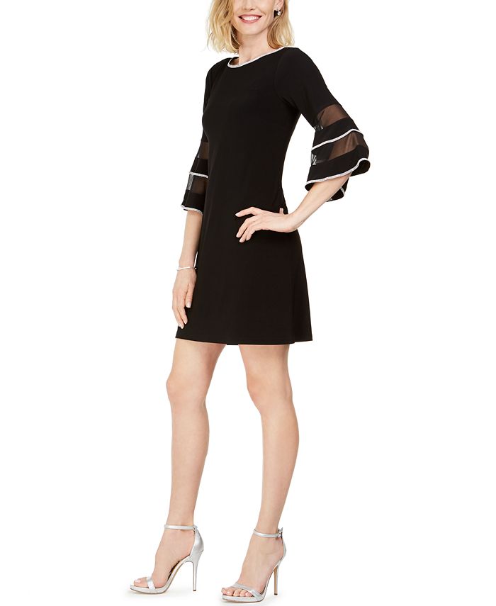 Msk Illusion Bell Sleeve Sheath Dress Macys 1442