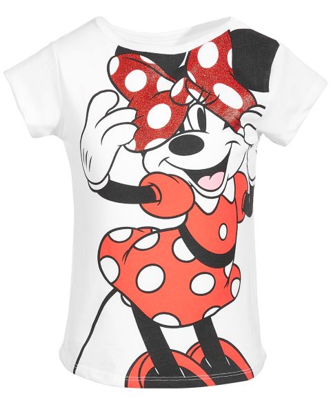Футболка Disney Minnie Mouse Short-Sleeve T-Shirt для девочек, цвет: Белый