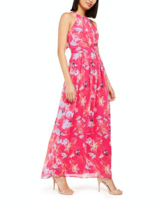 macy's red maxi dress