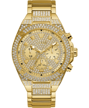 image of Guess Men-s Chronograph Gold-Tone Stainless Steel Bracelet Watch 45mm