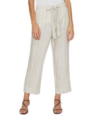 macys womens white linen pants