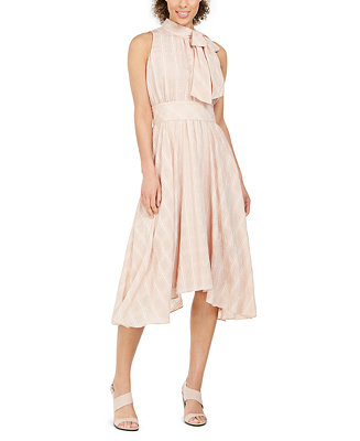 Calvin Klein Plaid Bow-Neck Halter Dress & Reviews - Dresses - Women -  Macy's