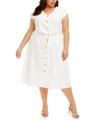 calvin klein linen dress
