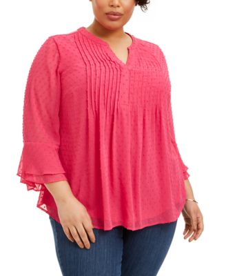 macy's charter club plus size tops