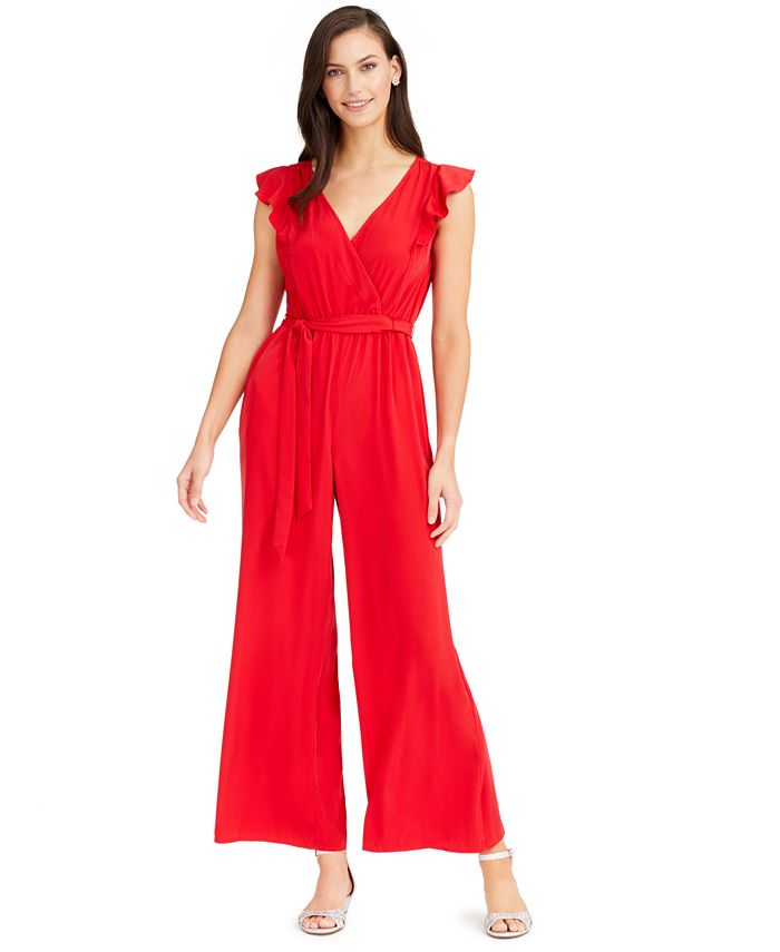 Charter Club Flutter-Sleeve Jumpsuit, Created for Macy's - Macy's