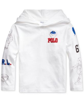 polo bear long sleeve hooded t shirt