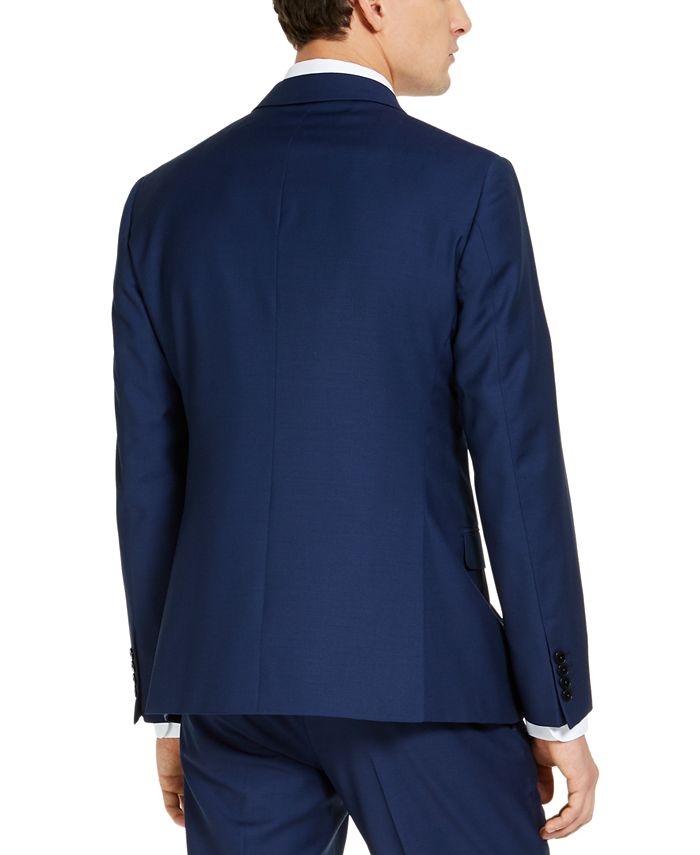 A|X Armani Exchange Men's Slim-Fit High Blue Pindot Wool Suit Jacket ...