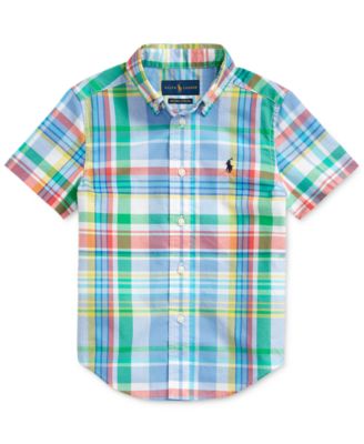 Polo Ralph Lauren - Toddler Boys Plaid Cotton Poplin Shirt