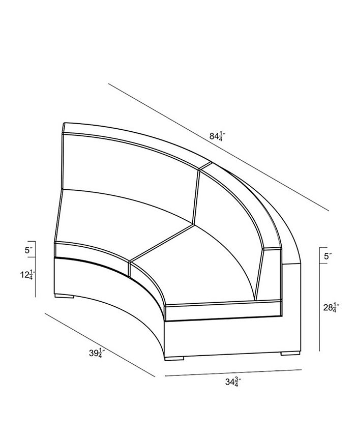Harmonia Living Urbana 3 Piece Curve Sectional Set Macy's