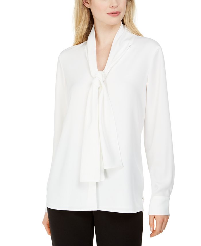 Calvin klein tie neck blouse 2025