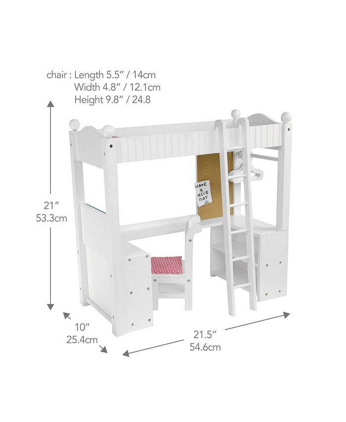 Olivia's Little World Little Princess College Dorm Double Bunk Desk