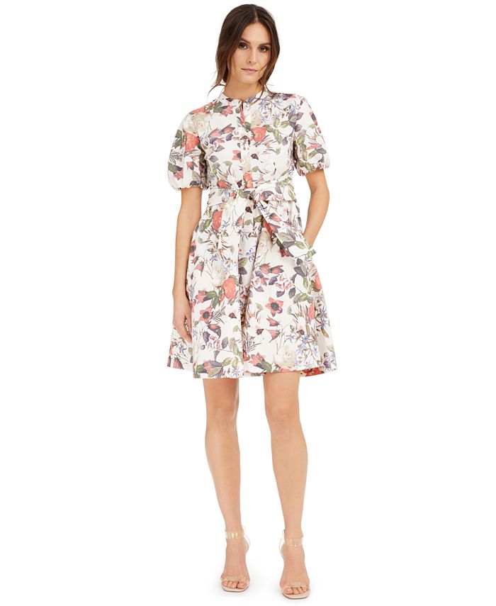 INC International Concepts INC Cotton Floral-Print Mini Dress, Created ...