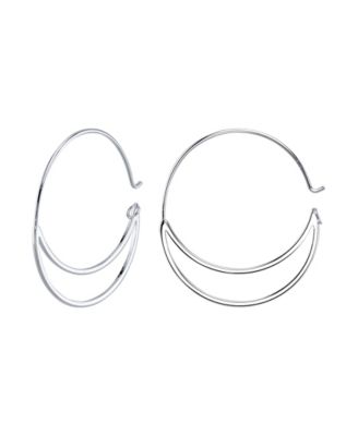 Photo 1 of Unwritten Silver Plated Endless Hoop Earrings, 