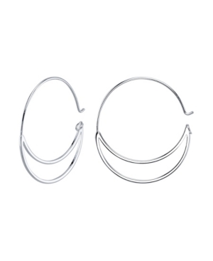 image of Unwritten Silver Plated Endless Hoop Earrings, 1.48