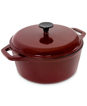 Hell's Kitchen 5-Qt. Cast Iron Dutch Oven - Red