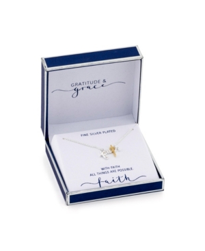 image of Gratitude & Grace Gold Two Tone Faith Necklace