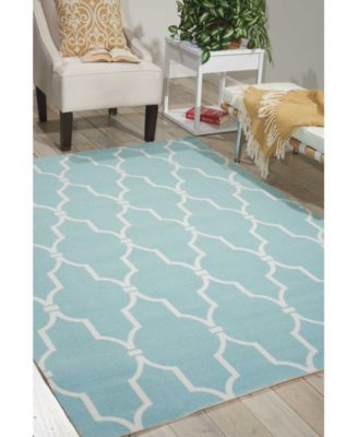 Backyard BAC087 Aqua 7'9" x 10'10" Outdoor Area Rug