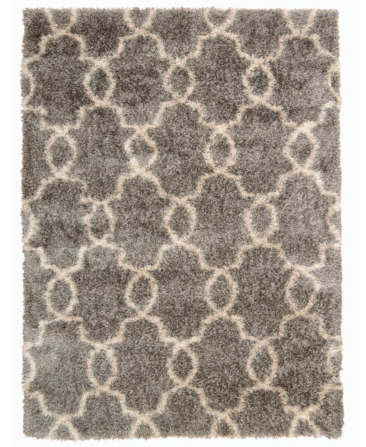 Long Street Looms Freed FRE2 Silver 7'10in x 9'10in Area Rug - Silver