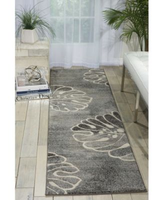 Samuel SAM04 Gray 2'2" x 7'6" Runner Rug