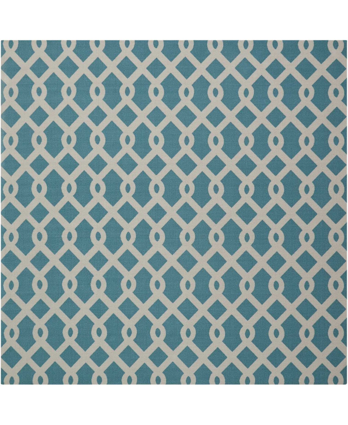 Long Street Looms Shady Brights SHA20 Ocean 8'6in x 8'6in Square Outdoor Area Rug - Poolside