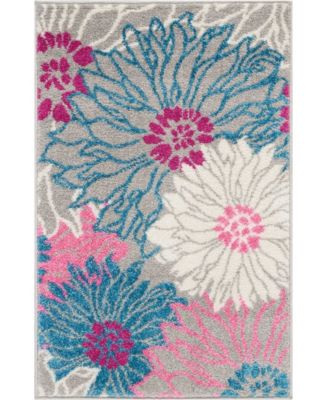 Passion PSN17 Gray 1'10" x 2'10" Area Rug