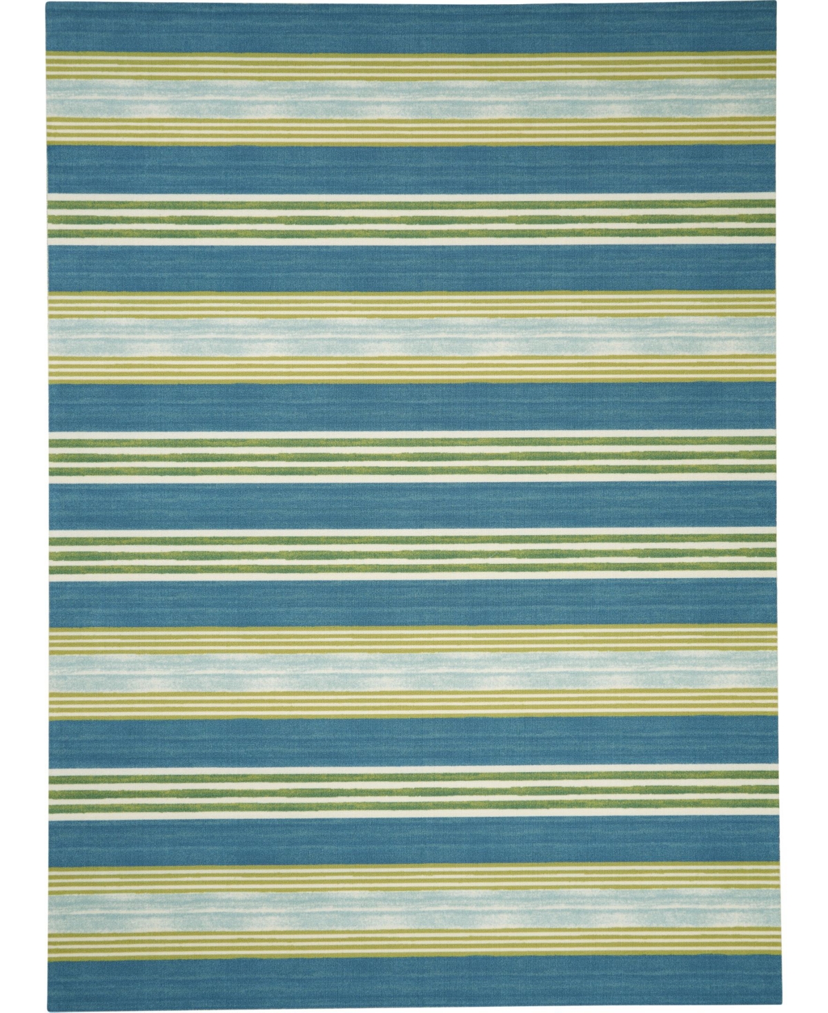 Long Street Looms Shady Brights SHA71 Green 7'9in x 10'10in Outdoor Area Rug - Green/teal