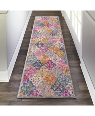 Zeal ZEA21 Multi 2'2" x 7'6" Runner Rug