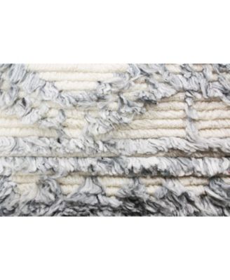 Bashian CLOSEOUT! Natural Wool M133 Ivory and Blue 8'6" x 11'6" Area Rug