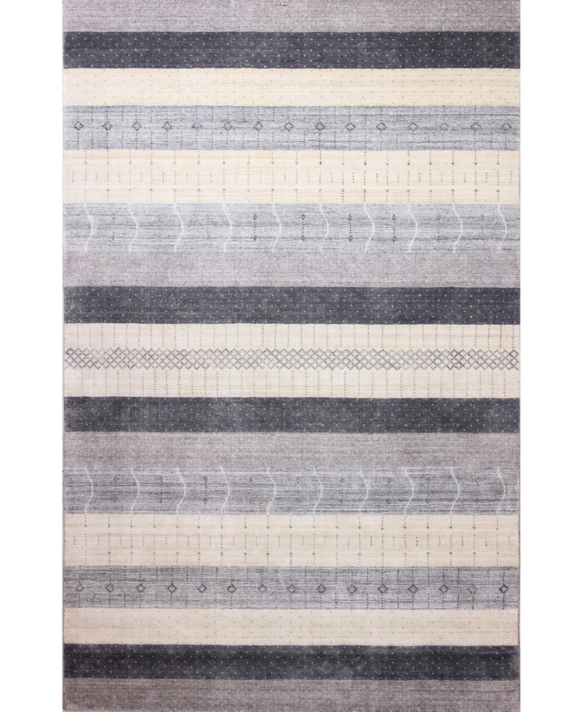 Bb Rugs Land I167 7'9in x 9'9in Area Rug - Ivory