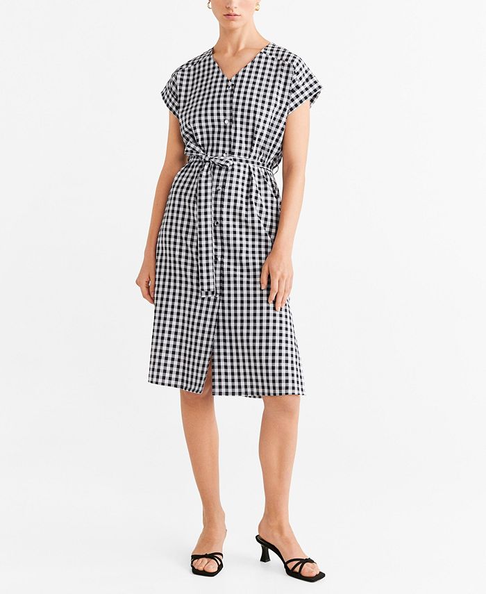 mango vichy dress