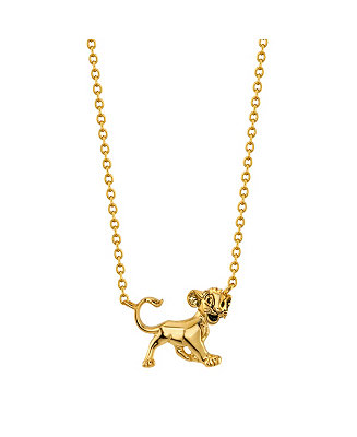 Disney Gold Flash Plated Lion King Simba Necklace for Unwritten 